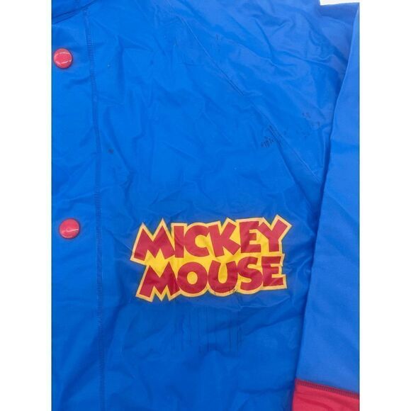 Disney Mickey Mouse Kids Rain Jacket Hooded Snap on Unisex Sz M* - Picture 6 of 6